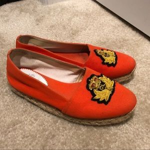 Christian Louboutin Orange Espadrilles!! Sz 35.